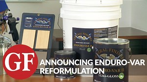 ENDURO-VAR HAS BEEN REFORMULATED! Introducing Enduro-Var II Topcoat, ready for purchase. Get the performance you loved with Enduro-Var, now made with renewable resources. Enduro-Var II joins a lineup of other GF favorites also made with renewable resources: Milk Paint, Water Based Wood Stain, Exterior 450 Stain and Wood Turner's Finish. This topcoat is an oil/water combination that, like an oil, imparts a light amber tone and enhances the figure of wood, with all the benefits of a water finish, 
