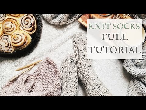 Country Cabin Knit Socks FULL TUTORIAL | How to cable knit socks + written pattern