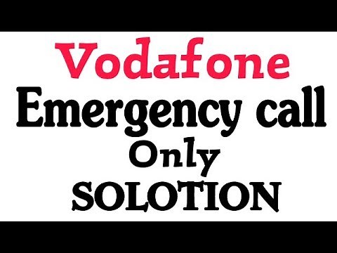 How To Fix Vodafone Sim Emergency Call Only Problem Solotion