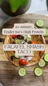300 Calorie High Protein Falafel Smash Taco