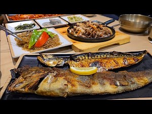 [맛집] 자반고 화덕 생선구이 고등어 임연수 갈치 삼치 직화제육 오징어볶음 셀프바 무한리필 Korean Food Mukbang