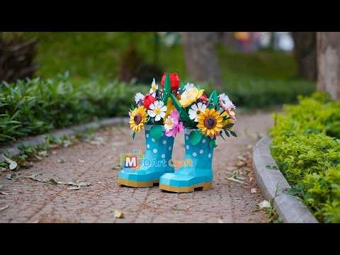 DIY Rain Boot Flower Papercraft 🌷 | 3D Paper Boot Planter (Cricut Tutorial)