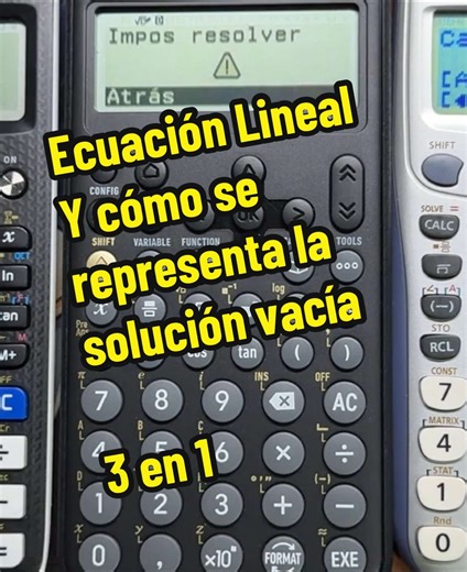 Uso de la calculadora CASIO : ecuación con solución vacía #calculadora #casio #reseteo #resetear #pne #bachillerato #calcu #gris #fx570 #classwiz #classwizcalculator #ecuaciones #ecuación #lineales