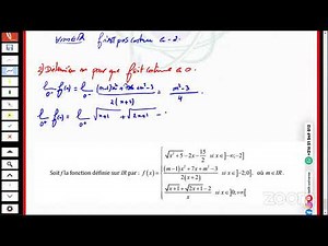 Math - Limites et continuité - 3ème Sc.exp (Niv intermédiaire et avancé) نقل مباشر من المنصة