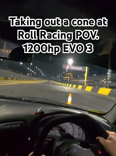EVO 3 1200hp taking out a cone at Roll racing heavy hitters. #evo #evo3 #rollracing