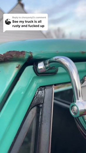 Replying to @chevyonly2 Trust me, mine is far from perfect, but thats what makes the build unique #c10 #fyp #chevy #carcommunity #rust #c10trucks #firstgen #truck