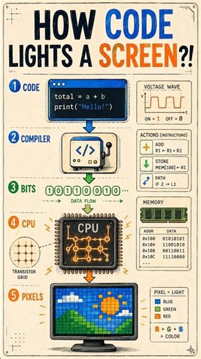 Your CPU Never Sees Your Code 🤯 | How Code Becomes Pixels