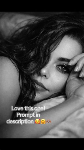 Open chat gpt and use the prompt 👉🏽 Using the sent photo to make the face. Create artistic portrait in black and white, close-up of a woman lying down, captured in an intimate silence. Only half of the face is in evidence, highlighting the expressive, deep eye, framed by long eyelashes and dark smoky makeup, which conveys intensity and mystery. The eyebrows are striking and well-defined, enhancing the look. Hair falls loosely and naturally onto the pillow. The woman rests her head on her arm,