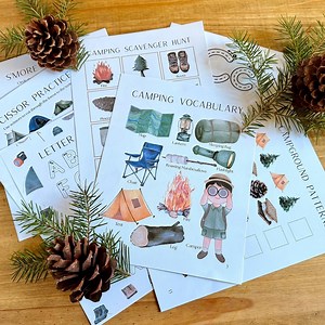 Camping Theme Preschool Activities Pack | Printable Worksheets, Counting Games, Alphabet & Fine Motor Centers - Etsy Canada