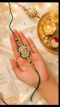 Beautiful Green Pearl Flower Rakhi ✨ Easy Handmade Rakhi Design 2026 | Raksha Bandhan Special