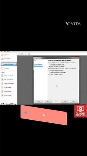 How to create a new Database in Libre office #tech #libreoffice #shorts