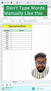 7K views · 39 reactions | Convert numbers to words in Excel‼️ #excel #exceltricks #exceltips #reels #exceltutorials #spreadsheets #numbertowords #excelformulas #dailyexcel #learnexcel #microsoftexcel #msexcel #tricks | Vishal Aggarwal | Facebook