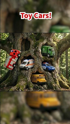 Where do Toy Cars Sleep 🌳 The Magic Hollow Tree! ✨ #toycars #toytrucks #kidssong
