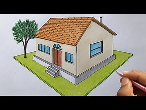 How to Draw a Simple House in 2-Point Perspective