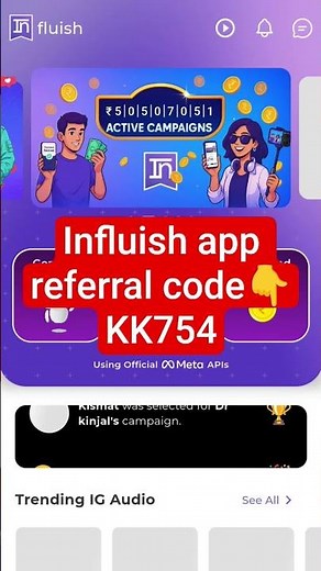 influish app referral code