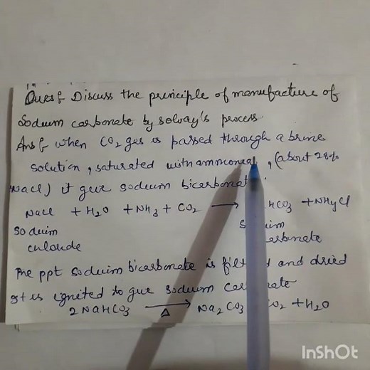 Class 10th Science, Manufacture of sodium carbonate by solvay's process ‪@studyfacts4693‬