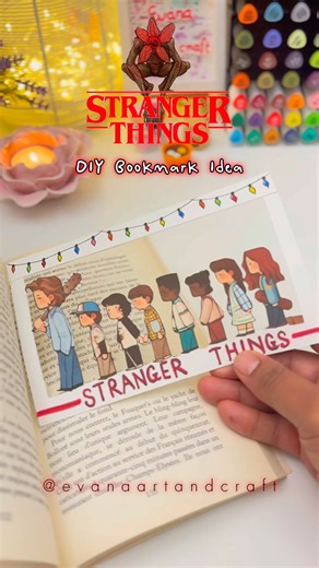 Stranger Things Bookmark Craft That's Actually Simple #crafts #bookmark