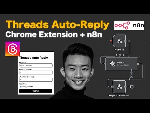 How I Built an AI Agent Auto-Reply System for Threads Using Chrome Extension + n8n (100% Automated)