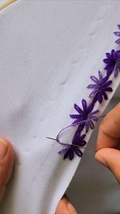 Cute lavender flower line design..💜 #trending #fbreel #viral #emboidery #reel #short #everyoneシ゚ #fbreelsfypシ゚viralシ #fbreels2025ツ #shortsreels | Disha's creative world 2.0