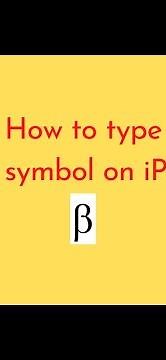 How to type beta symbol on iPhone