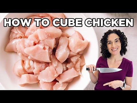 How to Cut Chicken Breasts into Cubes & Pieces | How to Cook Chicken by MOMables