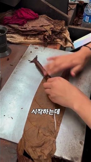 The process of making a handmade cigar from a single leaf #Cigar #HandmadeProcess