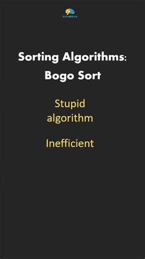 Bogo Sort - Algorithms in 60 Seconds #sortingalgorithm #coding #programming #learntocode