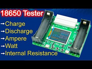 18650 Lithium Battery Capacity Internal Resistance Tester Module 1.77inch Display Discharge Meter