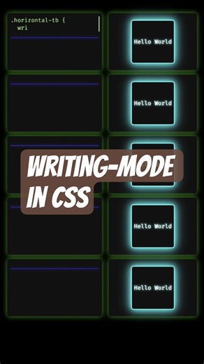 writing-mode in CSS 🔥 #htmlcssjavascript#coding#programming#css