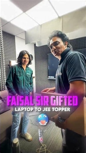 Faisal Sir Gifted Laptop to JEE Topper🫡🔥 #jee #shorts #pw #physicswallah