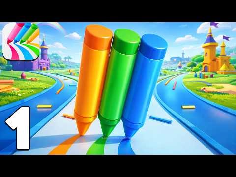 ✏️Pencil Rush 3D Gameplay Walkthrough Part 1 - Addictive Color Run Challenge (Android, iOS)