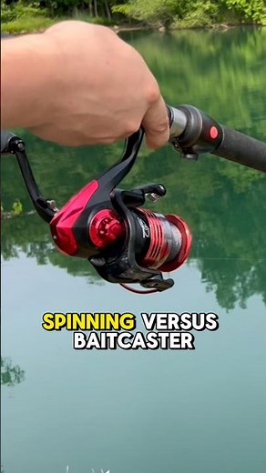 Spinning Reel VS. Baitcaster For BASS Fishing! #shorts #fishing #bassfishing