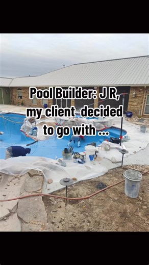 Pool Builder: J R, my client decided to go with…. Follow and share for more swimming pool plaster colors! #OutdoorLiving #homeimprovement #watercolor #indigo #blue #swimmingpool #fypシ゚viralシ #FacebookPage #videooftheday | JR Pool Plastering&Tx Gunite
