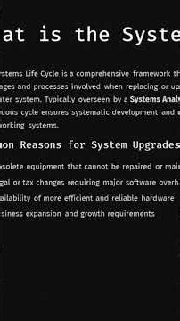 The systems life cycle