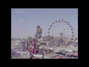 EKKA rides in 1974 - Hurricane x 2, Zipper x 2, Ferris Wheel, Roundup and Turbo. Brisbane, Australia