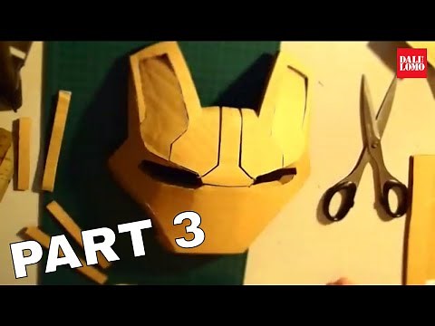 Iron Man Mark 42 Helmet Part 3 - Faceplate (cardboard, long video) | How To