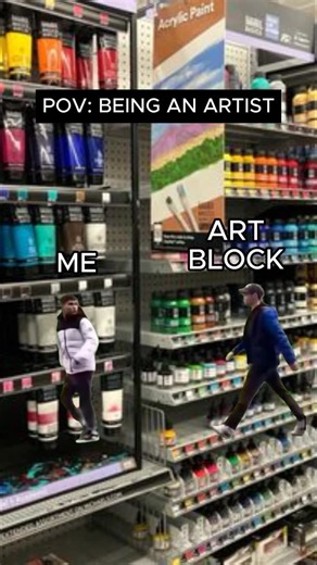 The ArtBoX on Instagram: "Seems like soon as you get your burst of inspo…doubt and fear creeps in followed by ART BLOCK 😩 don’t let it catch you. #artistsoftiktok #art #relateableartist #beinganartist #artisthumor"