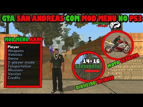 GTA SAN ANDREAS COM MOD MENU EM 2021!!! [VERSÃO EXCLUSIVA DE PS3 E XBOX 360]