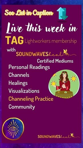 This week's LINEUP for TAG Lightworkers Membership