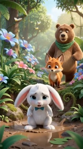 The Little Rabbit and His Jungle Friends 🐰🌳 | A Cute Friendship Story #shorts