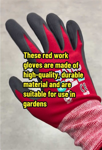 High-Quality Red Work Gloves for Garden and Warehouse Use