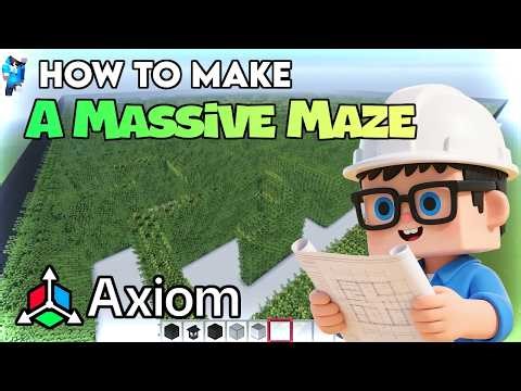 How to Build a Massive Hedge Maze in Minecraft (Axiom Mod Tutorial)