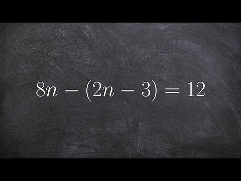 Solving an equation with parentheses