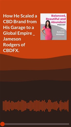 How He Scaled a CBD Brand from His Garage to a Global Empire _ Jameson Rodgers of CBDFX. What happens when a curious entrepreneur turns a garage startup into one of the most recognizable CBD brands in the world? 🌎 This week, I’m joined by Jameson Rodgers, the visionary cofounder of CBDFX, to talk about: ✨ The aha moment that sparked CBDFX’s creation 🚬 His wild journey from e-cigarettes to CBD wellness 💡 The vision that kept him going when it was just him and a friend in a garage ⚖️ Navigating