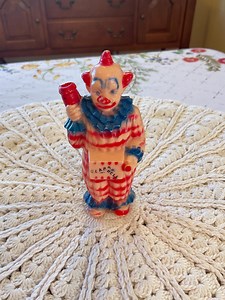 Vintage "clarabell" Clown Figurine: Howdy Doody Show Collectible,red White Blue Clown Collector Piece - Etsy