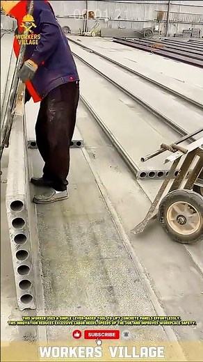 Concrete Panel Lifting Equipment Innovation #workersvillage #tools #constructioninnovation