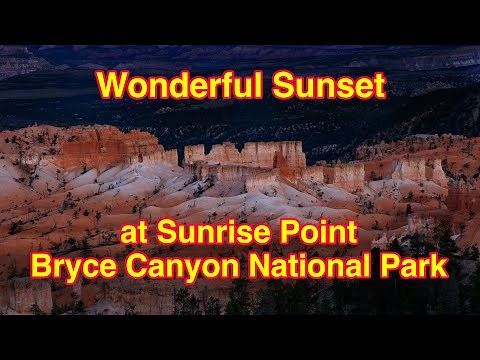 Wonderful Sunset at Sunrise Point Bryce Canyon National Park