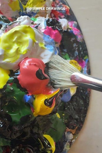 A sunset beach painting beginners can master—stunn#painting #acrylicpainting #shorts