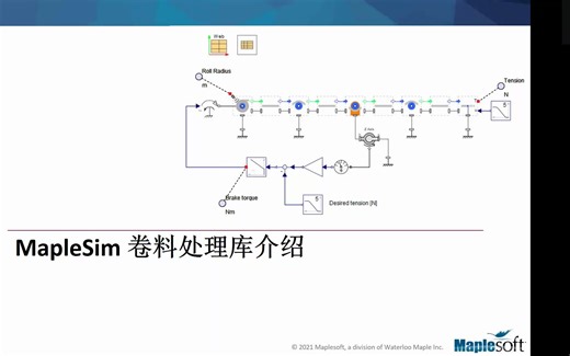 【MapleSim】- 卷料库（Web Handling）介绍、张力控制、PLC代码测试