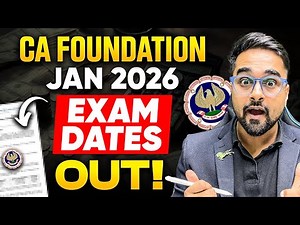 CA Foundation Jan'26 EXAM Dates Announced | Ft. CA Shantam Gupta #cafoundationjan2026